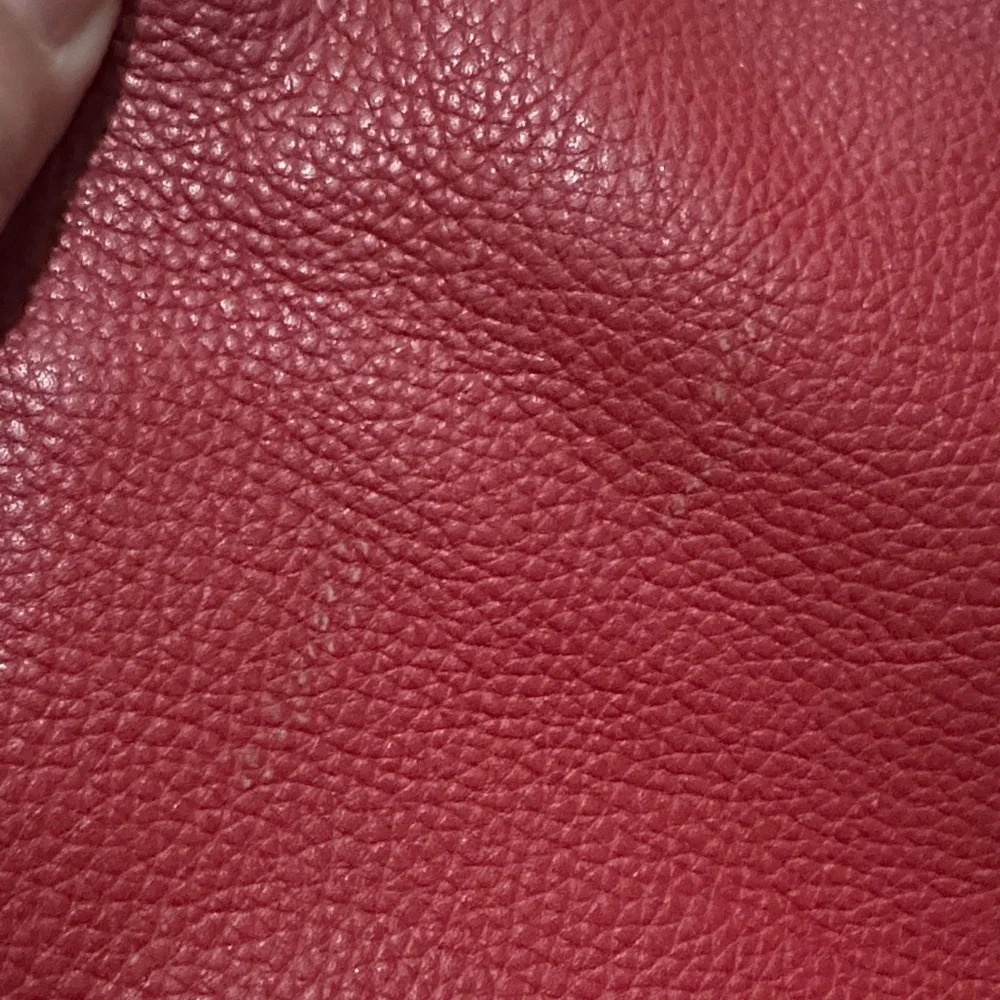 MK Red Leather Shoulder Bag